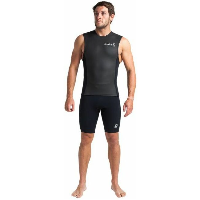 2026 C-Skins Mens Legend 2/2mm Neoprene Wetsuit Vest C-LE22VE - Black